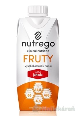 E-shop Nutrego FRUTY s príchuťou jahoda, 330ml