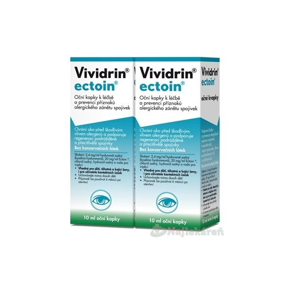 Vividrin ectoin, očné kvapky, 2x10 (20 ml)