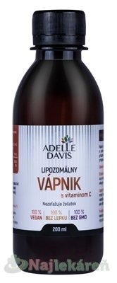 E-shop ADELLE DAVIS Lipozomálny VÁPNIK s vitamínom C 200 ml