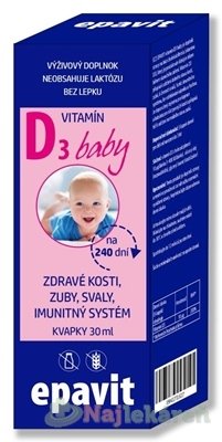 E-shop EPAVIT Vitamín D3 baby pre deti, 30ml