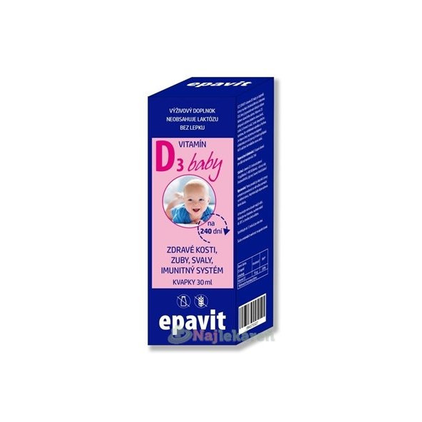 EPAVIT Vitamín D3 baby pre deti, 30ml