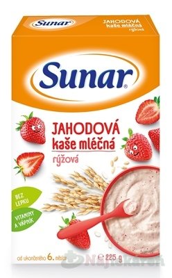 E-shop Sunar JAHODOVÁ KAŠA mliečna ryžová 225g