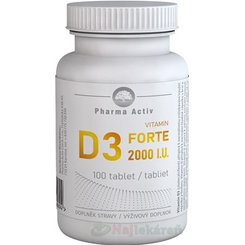 Pharma Activ Vitamin D3 FORTE 2000 I.U., 100ks