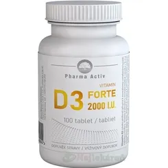 Pharma Activ Vitamin D3 FORTE 2000 I.U., 100ks
