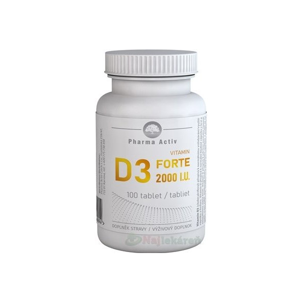 Pharma Activ Vitamin D3 FORTE 2000 I.U., 100ks