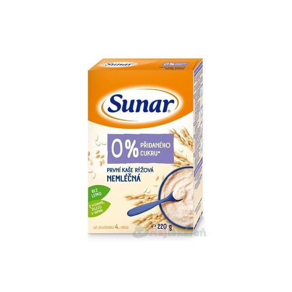 Sunar Prvá KAŠA ryžová NEMLIEČNA, 220g