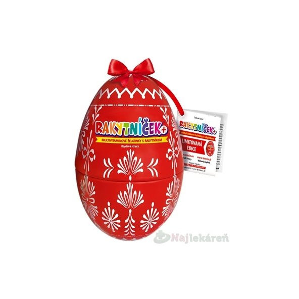 TEREZIA RAKYTNÍČEK+ želatínky, veľkonočné vajce - červené, 50ks