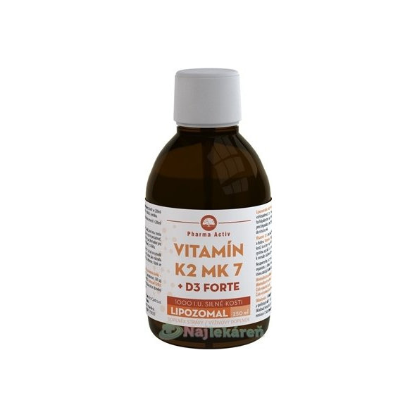 Pharma Activ LIPOZOMAL Vitamín K2 MK7+D3 1000 I.U., 250ml