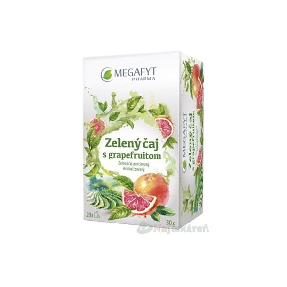 MEGAFYT Zelený čaj s grapefruitom, 20x1,5g