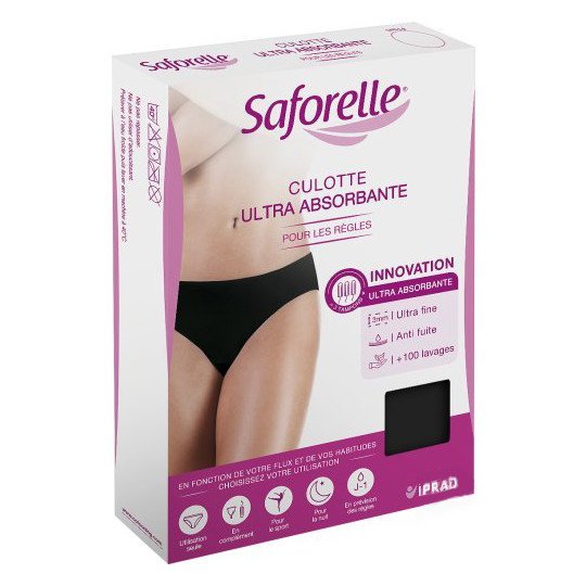 E-shop Saforelle menštruačné nohavičky čierne, veľ. 34/36 1ks