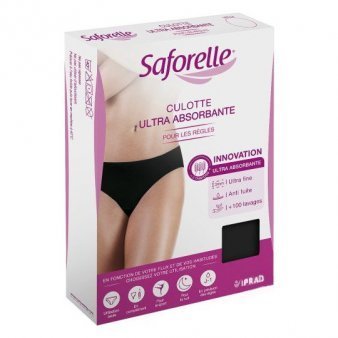 E-shop Saforelle menštruačné nohavičky čierne,veľ. 38 1ks