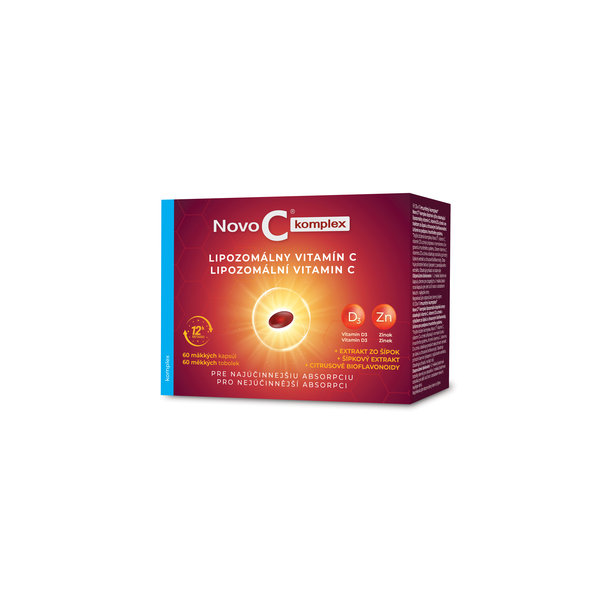 NOVO C Komplex Lipozomálny vitamín C + vitamín D3 + zinok 60 kapsúl