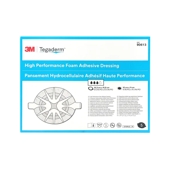 3M Tegaderm Foam Adhesive 14,3 x 15,6 cm oval 5ks, 90613