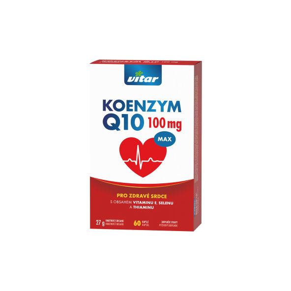 VITAR Koenzým Q10 100 mg s obsahom vitamínu E, selénu a tiamínu 60 kapsúl