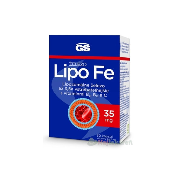 GS Železo Lipo Fe, 30 kapsúl