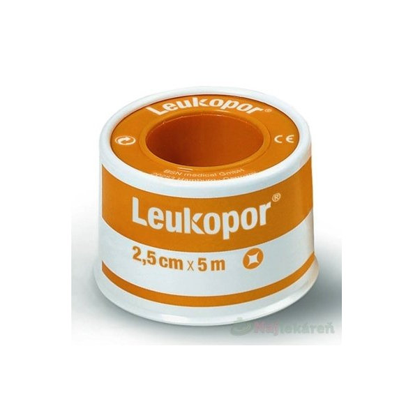 LEUKOPOR náplasť na cievke, 2,5cmx5m, 1ks