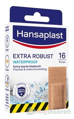 E-shop Hansaplast EXTRA ROBUST Waterproof odolná náplasť 16ks