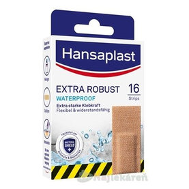 Hansaplast EXTRA ROBUST Waterproof odolná náplasť 16ks
