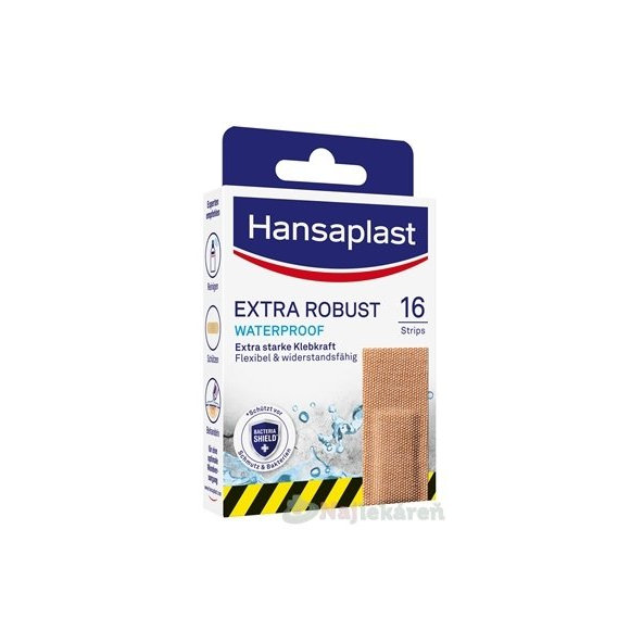 Hansaplast EXTRA ROBUST Waterproof odolná náplasť 16ks
