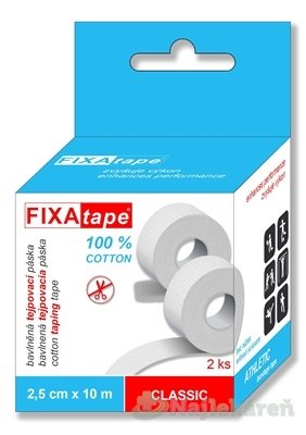 E-shop FIXAtape tejpovacia páska CLASSIC ATHLETIC, bavlnená 2,5cmx10m, 2ks