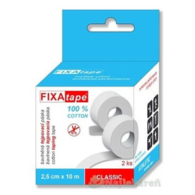 FIXAtape tejpovacia páska CLASSIC ATHLETIC, bavlnená 2,5cmx10m, 2ks