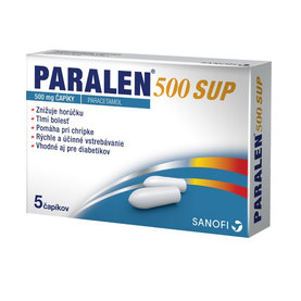 Paralen proti bolesti a horúčke 500 mg 5 čapíkov