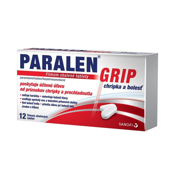 Paralen Grip chrípka a bolesť, 12 tbl