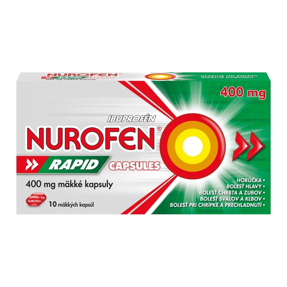 E-shop NUROFEN Rapid 400 mg proti bolesti a horúčke 10 kapsúl