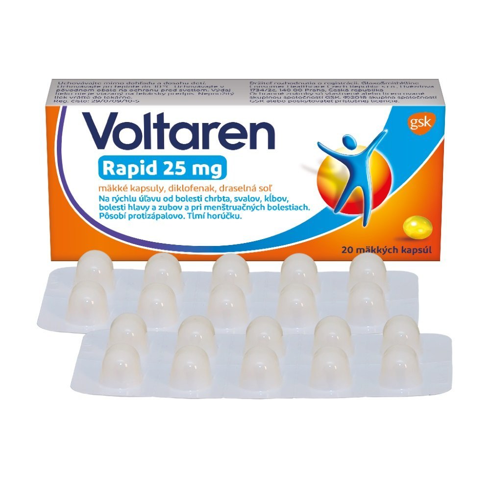 E-shop Voltaren Rapid 25 mg 20 kapsúl