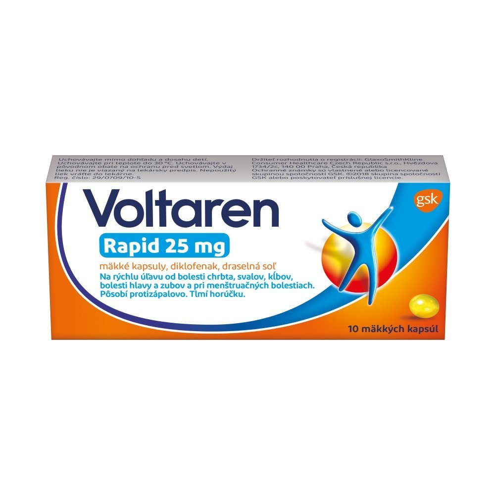 E-shop Voltaren Rapid 25mg na bolesť 10 cps