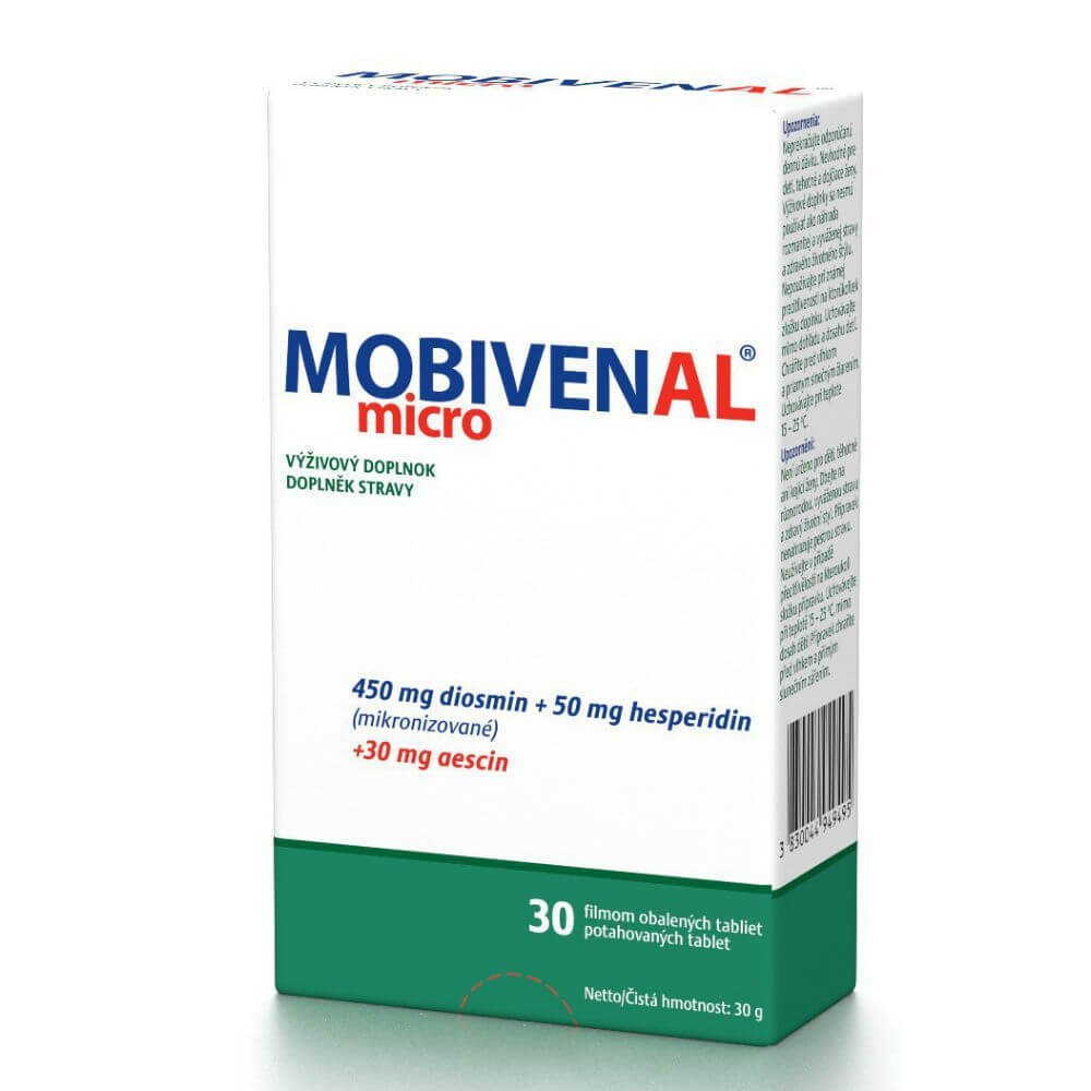 E-shop Mobivenal Micro na cievny systém 30 tabliet