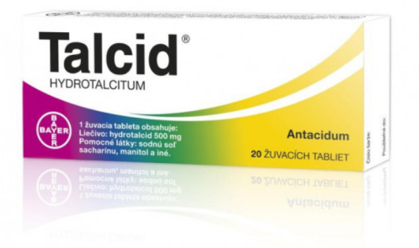 E-shop Talcid 500 mg na liečbu príznakov pálenia záhy 20 tbl