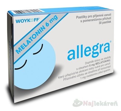 E-shop allegra MELATONÍN 6 mg, 30ks