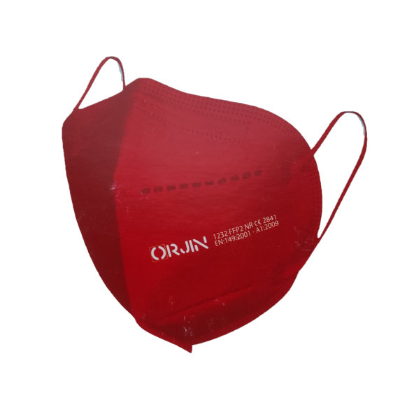 Orjin Jednorázový respirátor FFP2 NR červený 10ks