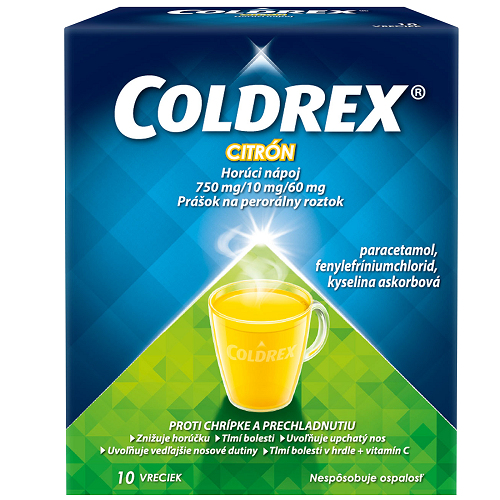 E-shop COLDREX Horúci nápoj citrón na chrípku a prechladnutie 10 sáčkov