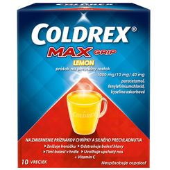 COLDREX MaxGrip Lemon horúci nápoj na chrípku 10 vreciek