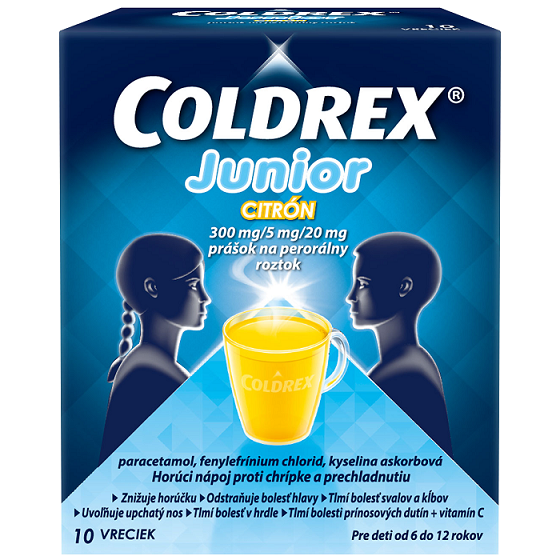 E-shop Coldrex Junior horúci nápoj citrón 1 g 10 vreciek