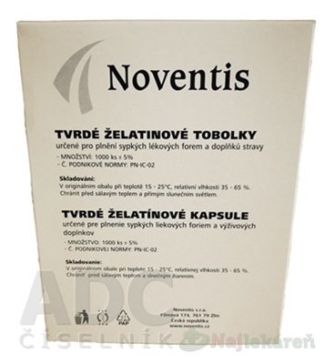 E-shop Noventis želatínové kapsuly veľkosť 1 natural 1000ks