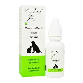 TraumaPet kvapky do uší so striebrom pre psy a mačky 50ml