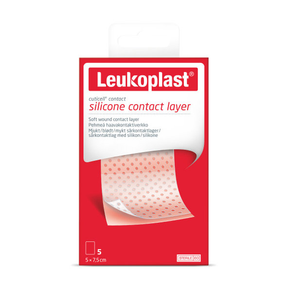LEUKOPLAST Cuticell Contact sterilné krytie 5×7,5 cm, 5 ks