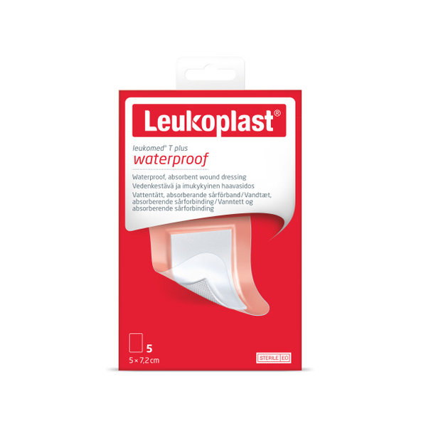 LEUKOPLAST LEUKOMED T Plus absorbčná náplasť na rany, 5x7,2cm 5 ks
