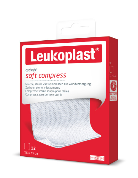 Leukoplast Cutisoft Soft Compress S 7.5 x 7.5 cm 12 ks