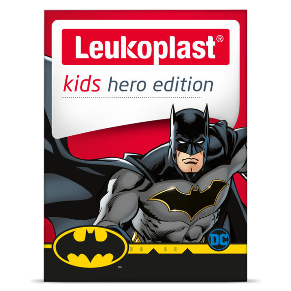 LEUKOPLAST KIDS Hero Edition Batman náplasť na rany, 2 veľkosti 12 ks