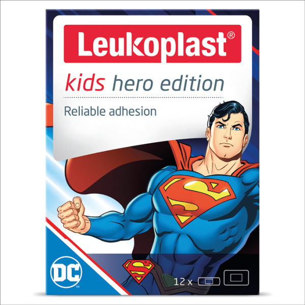 LEUKOPLAST Kids Hero Edition Superman náplasť na rany, 2 veľkosti 12 ks kúpite na Najlekaren.eu