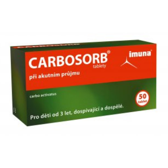 CARBOSORB na hnačku 50 tabliet