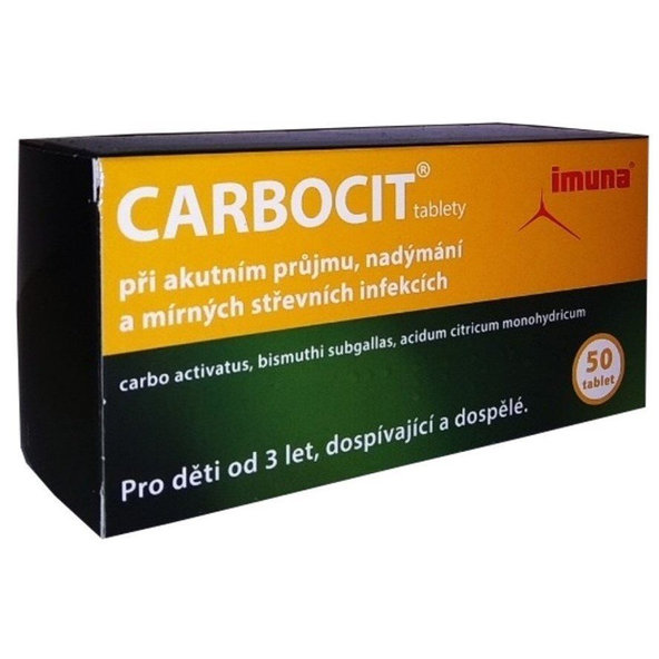 Carbocit na liečbu črevných infekcií 50 tabliet