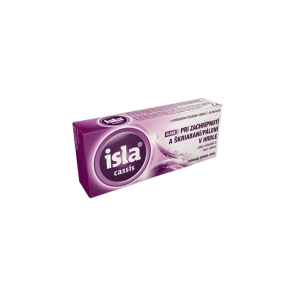ISLA CASSIS plus vitamín C  na bolesť hrdla 30 pastiliek