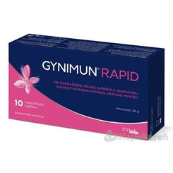 GYNIMUN RAPID prevencia a liečba pošvovej suchosti 10 kusov vaginálne čapíky