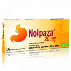 Nolpaza 20 mg na zmiernenie pálenia záhy 14 tbl