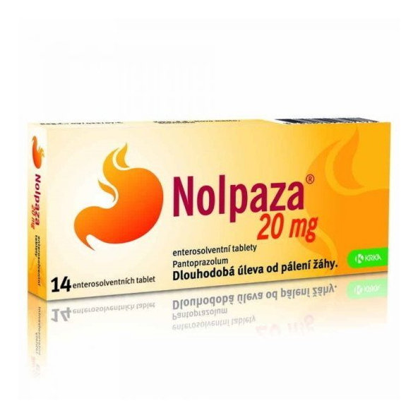 Nolpaza 20 mg na zmiernenie pálenia záhy 14 tbl